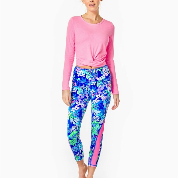 New w/Tags Lilly Pulitzer Greer Cropped Pink Shandy Top Below $78 Retail Sz Med - Picture 4 of 9